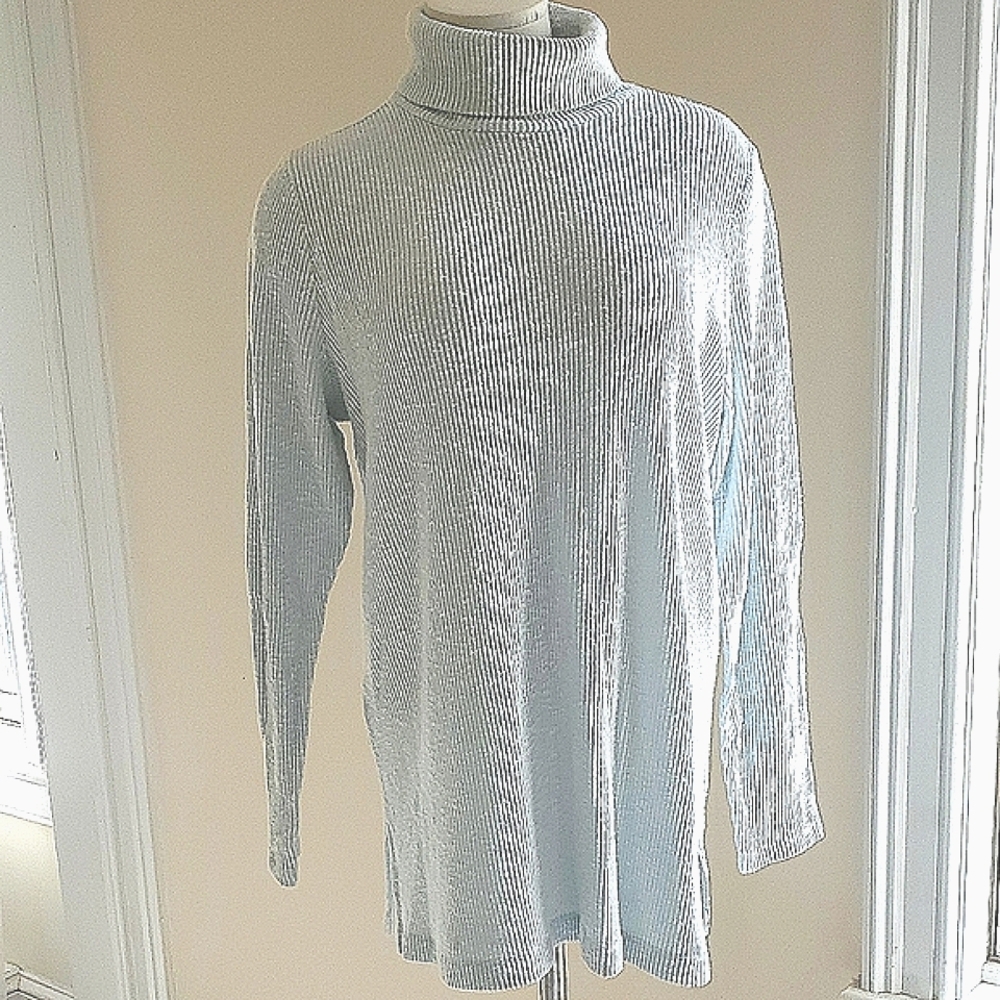 Style & Co. Soft Sky Blue Turtleneck Sweater